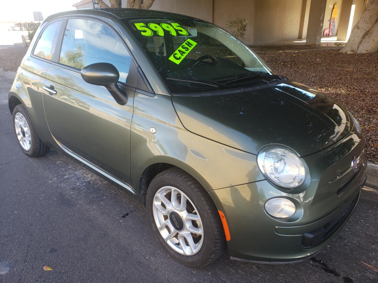 2012 green /gray and lite gray Fiat 500 pop (3C3CFFAR8CT) , 5-Speed Automatic transmission, located at 323 E Dunlap Ave., Phoenix, AZ, 85020, (602) 331-9000, 33.567677, -112.069000 - 2012 FIAT 500,........EXCELLENT condition, A Real Must See!!.... ONLY 129K miles..... Ice cold A/C, No accidents, Power everything, Stereo/cd player, Phone sync, Bluetooth, Clean gray and lite gray interior with gray cloth seats in near perfect condition, power windows, power door locks, clean Arizo - Photo#2